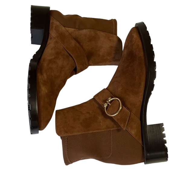 Stuart Weitzman Boots Women’s Size 11 Luxering Brown Suede Ankle Boots in Coffee - Picture 6 of 7